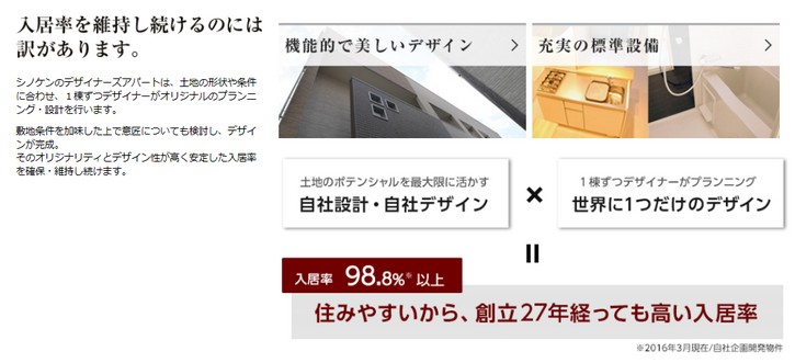 アパート経営のシノケン/頭金0円ではじめられる不動産投資！